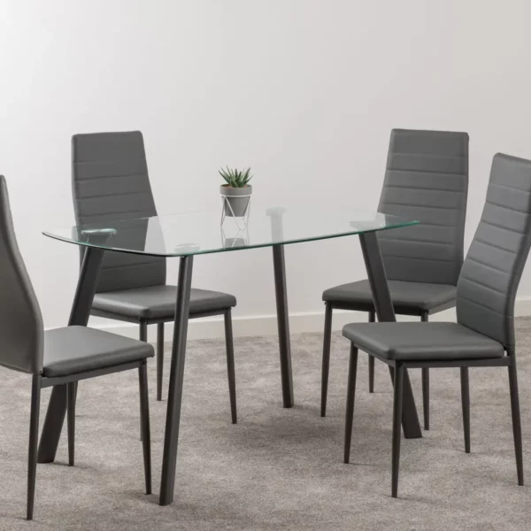 Abbey Dining Set - glass table