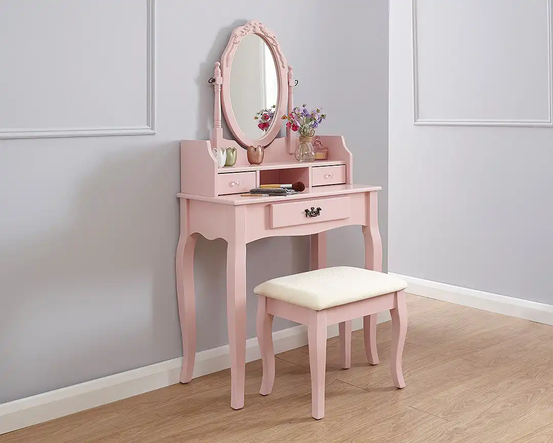 Lumberton Dressing Table Set & Stool And Mirror Bedroom Set