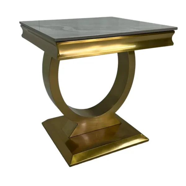 Chelsea Gold Lamp Table With Marble Top