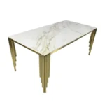Mayfair 1.8m Dining Table With Gold Art Deco Legs