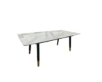 Venice Coffee Table With Black Legs & Ceramic Top