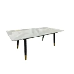 Venice Coffee Table With Black Legs & Ceramic Top