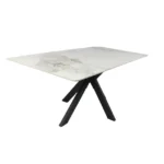 Milan Ceramic Top Dining Room Table - Black Base