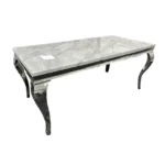 Lewis 2.0m Marble Dining Table With Chrome Legs