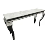 Lewis Small Console Table - Chrome Legs & Marble Top