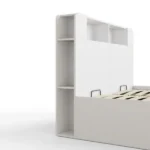 Anya 135cm Integrated Storage Ottoman Bed – White - Image 4