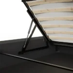 Ascot 150cm Grey Fabric Ottoman Bed - Image 5