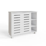 Bodie 2 Door 3 Shelf Shoe Cabinet White - Image 4