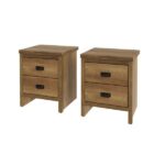 Boston 2 Drawer Bedside Table Pair - Image 4