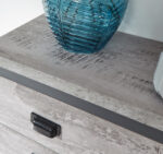 Boston 2 Tier 1 Drawer Shoe Cabinet Grey - Image 4