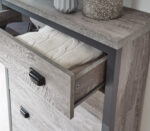 Boston 2 Tier 1 Drawer Shoe Cabinet Grey - Image 3