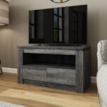 Canyon 2 Drawer TV Unit Charcoal Grey - Image 2