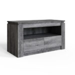 Canyon 2 Drawer TV Unit Charcoal Grey - Image 4