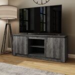 Canyon Wide TV Unit Charcoal Grey - Image 2