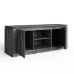 Canyon Wide TV Unit Charcoal Grey - Image 4