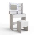 Eva Dressing Table With Stool White - Image 2