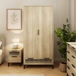 Ezra 2 Door 1 Drawer Wardrobe Oak