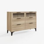 Ezra 3+3 Drawer Chest Oak - Image 5