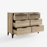 Ezra 3+3 Drawer Chest Oak - Image 4