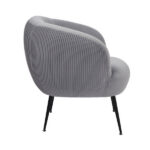 Kamilah Velvet Pleated Accent Chair Grey - Image 4