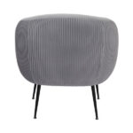 Kamilah Velvet Pleated Accent Chair Grey - Image 3