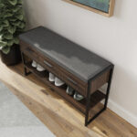 Quinn Industrial Shoe Storage Bench - Image 5