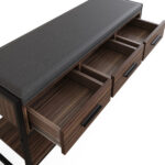 Quinn Industrial Shoe Storage Bench - Image 4