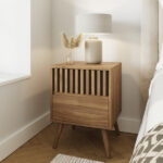 Rowan 2 Drawer Bedside Table Oak