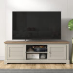 Salcombe TV Unit Light Grey And White
