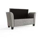 Verona Diamante Window Seat Grey Or Silver Chenille - Image 4