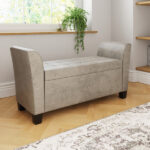 Verona Diamante Window Seat Grey Or Silver Chenille - Image 2